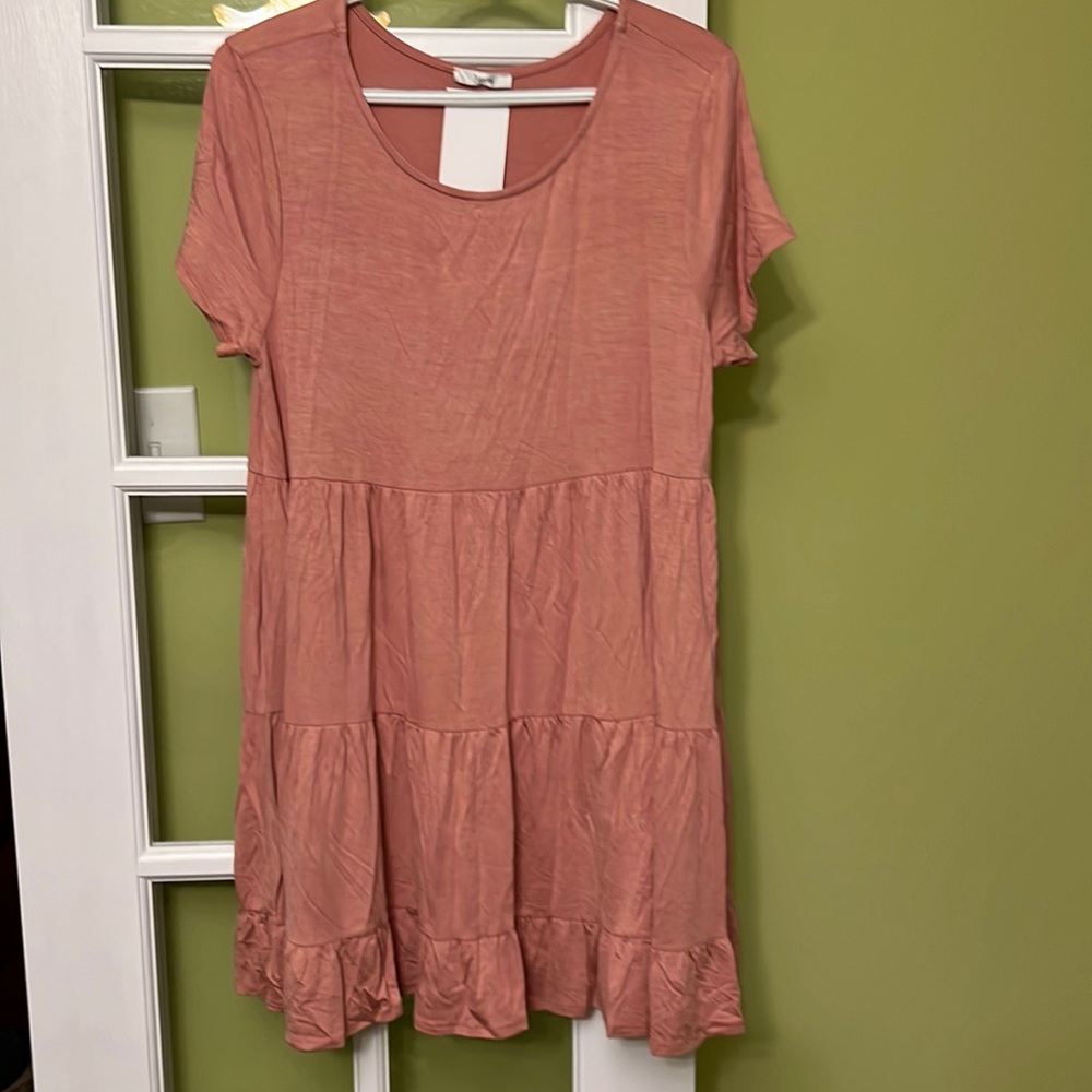 Pink Salmon Dress, Size Large